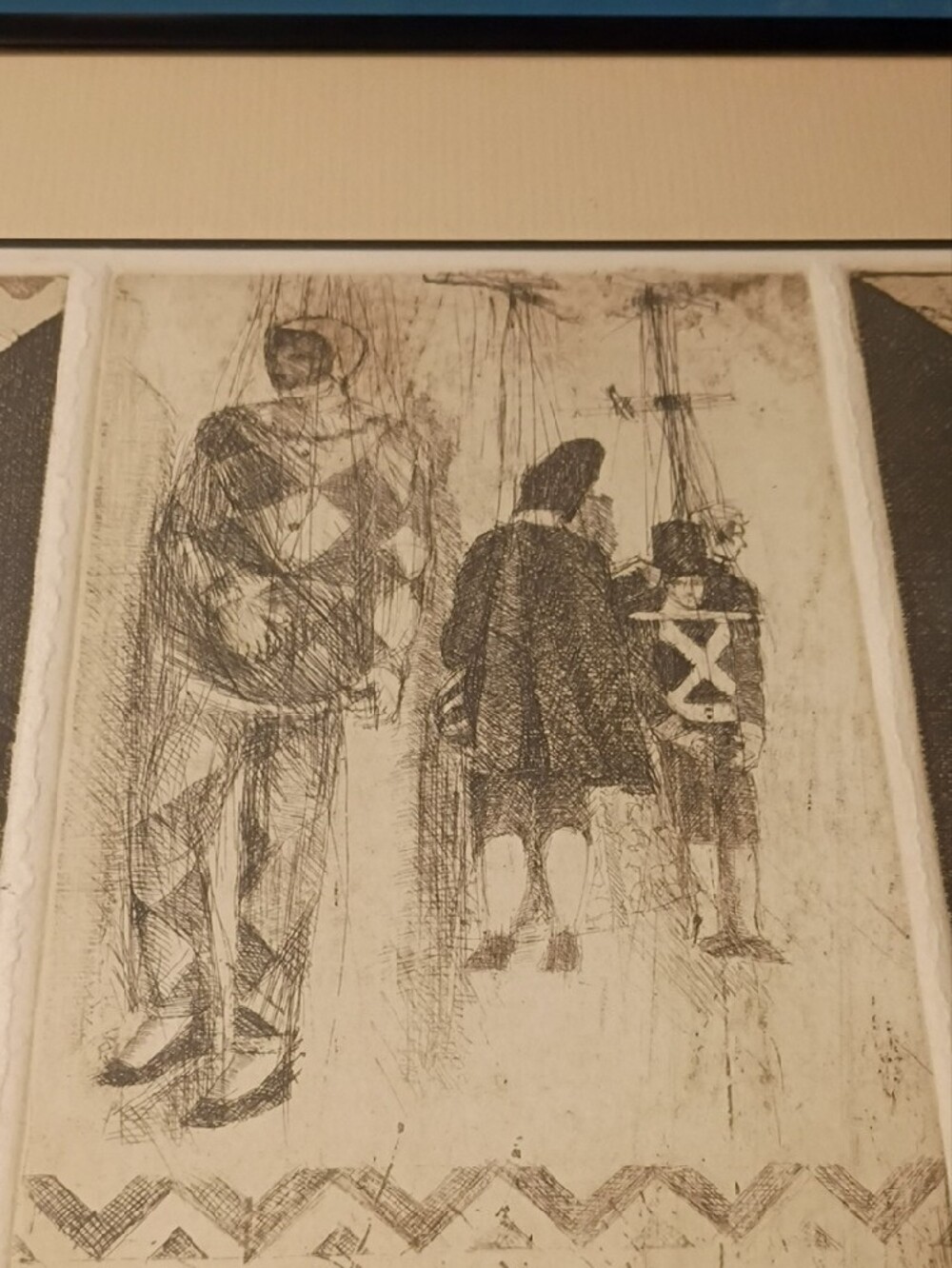 Abstract Cada Cosa En Su Sitio 1 in Black and Cream Beatriz 1989 Etching?